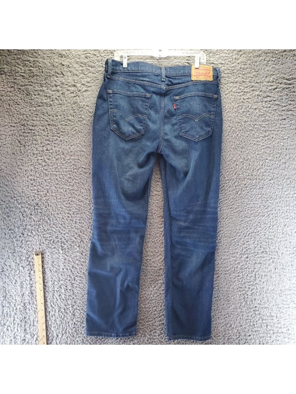 Levis Jeans Mens 36x32 Blue 514 Regular Fit Straight Leg Denim Zip Fly *Read*